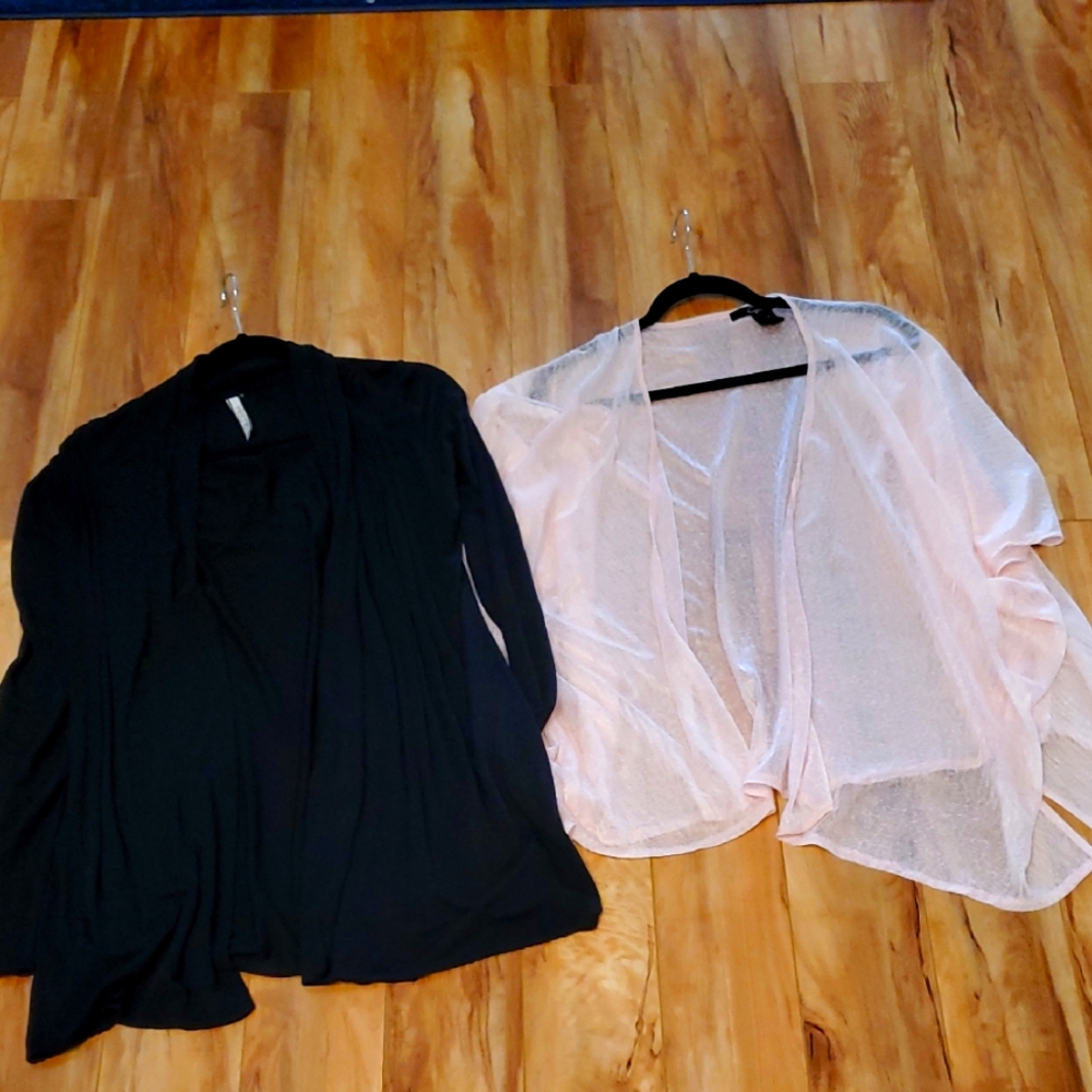 Black and Pink Sheer Cardigans